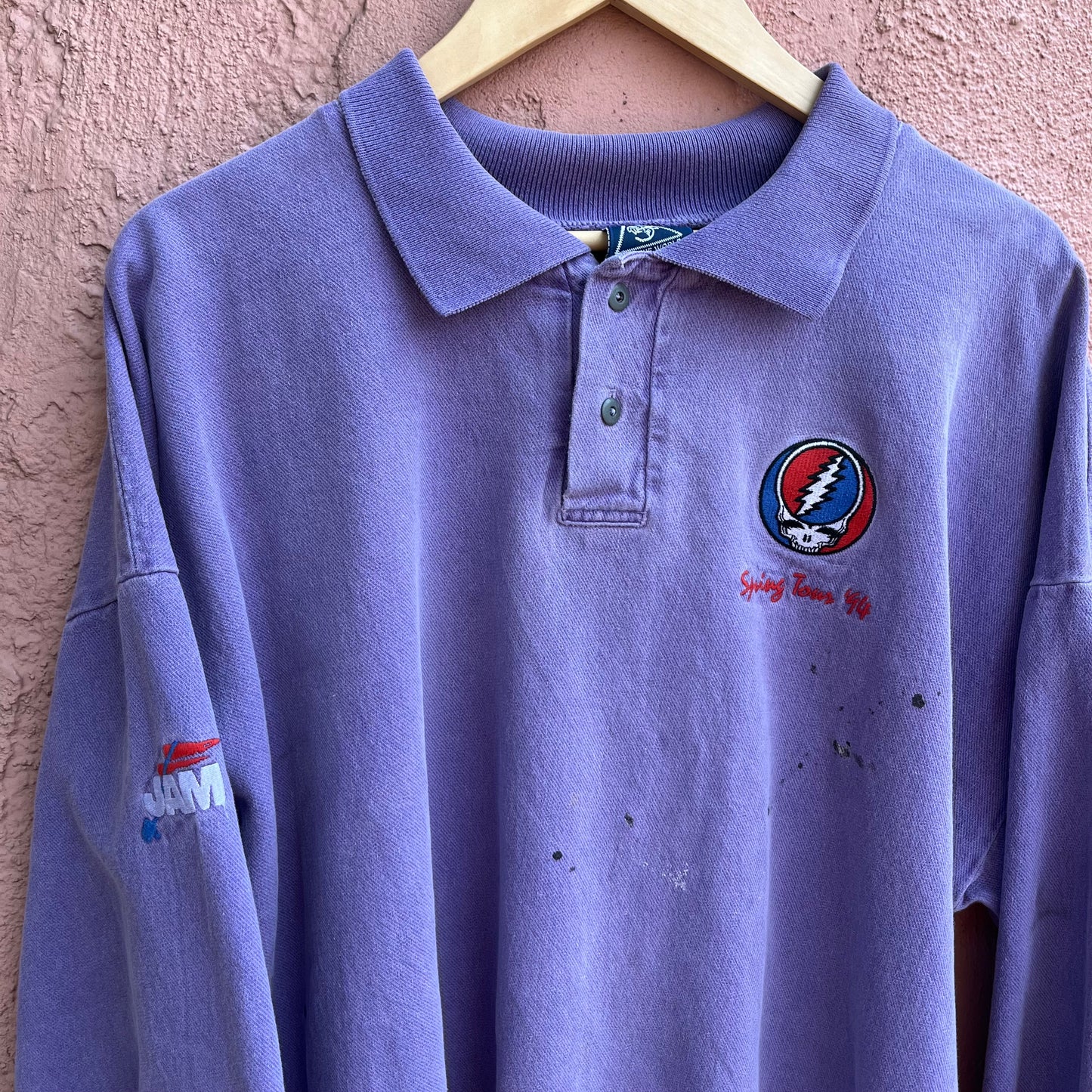 made in usa grateful dead sweatshirt polo.