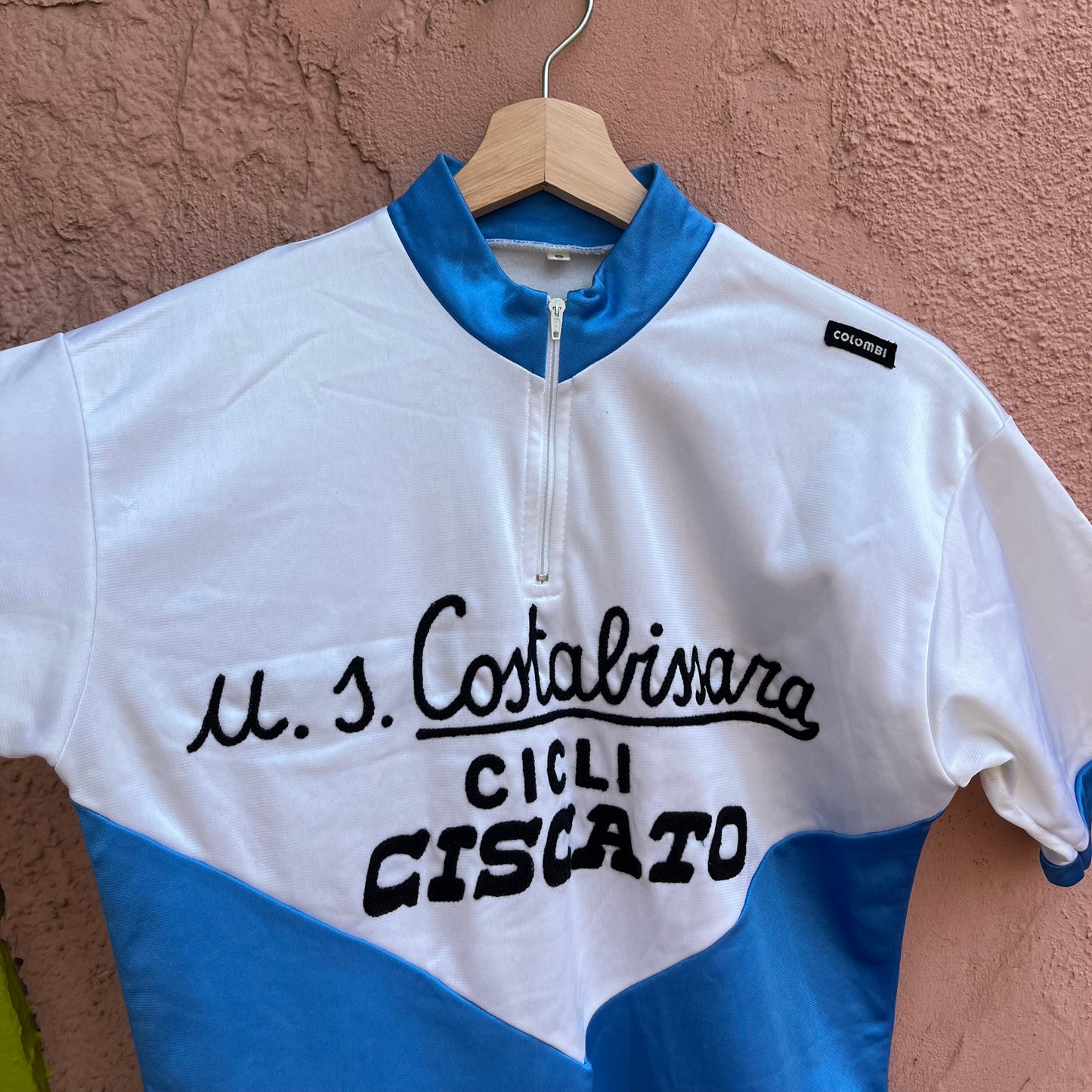 chain stitch italian cycling shirt.