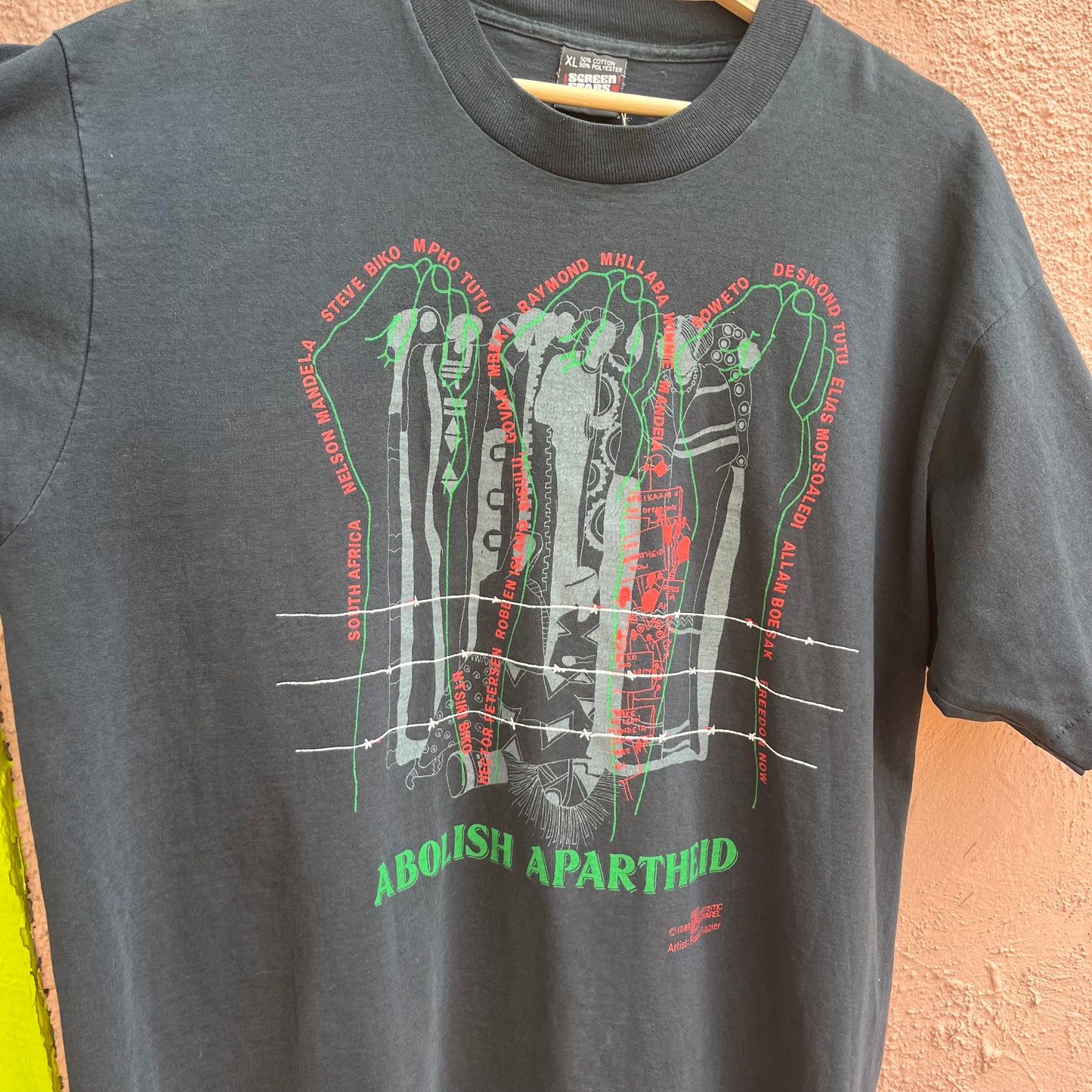 1989 abolish apartheid t shirt