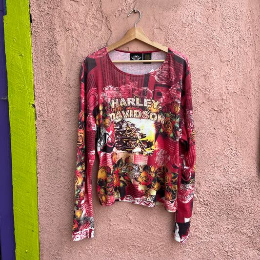 harley davidson bedazzled shirt