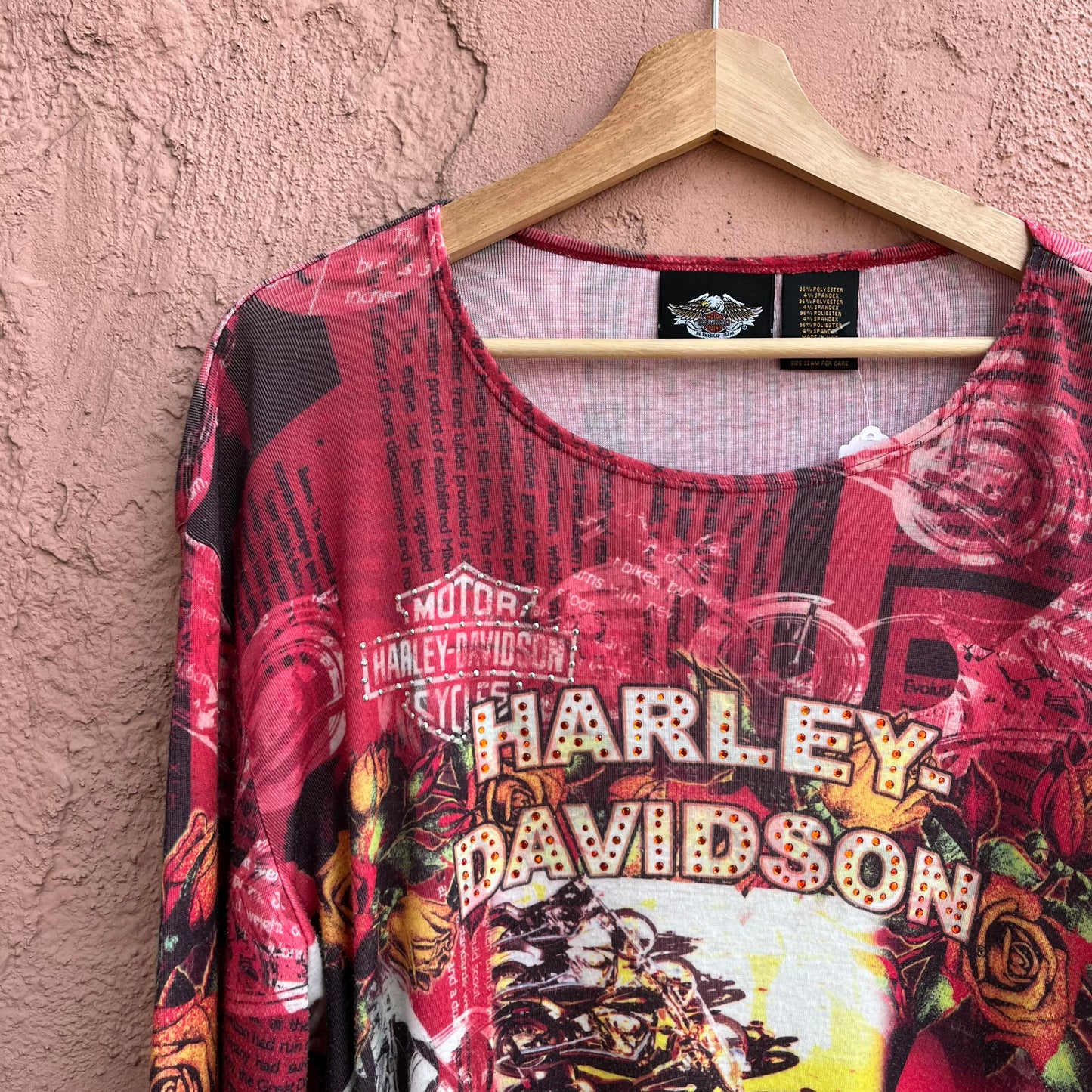 harley davidson bedazzled shirt