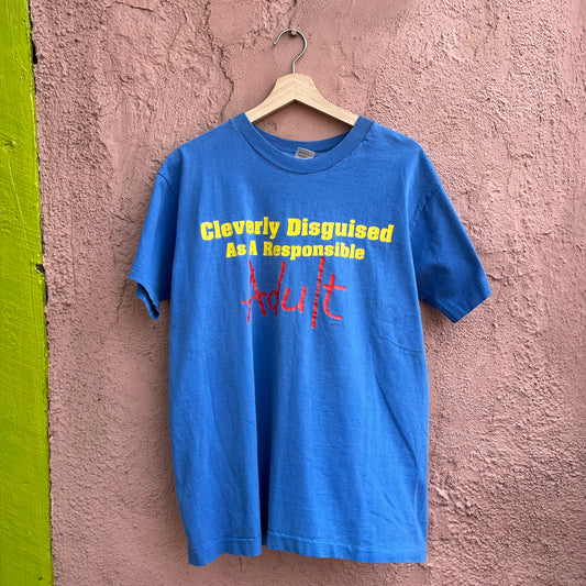 responsible adult single stitch t shirt