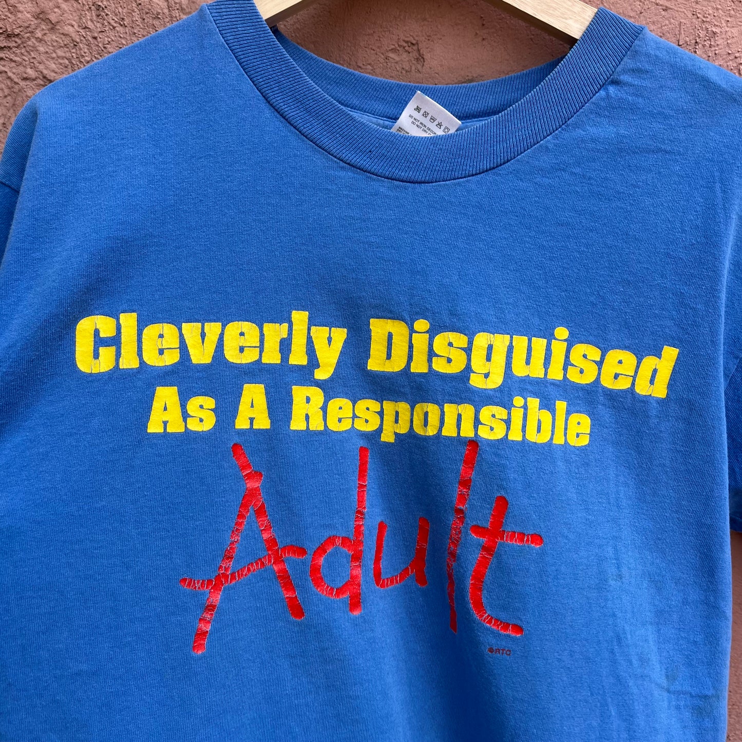 responsible adult single stitch t shirt