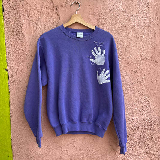 made in usa baby handprint crewneck.
