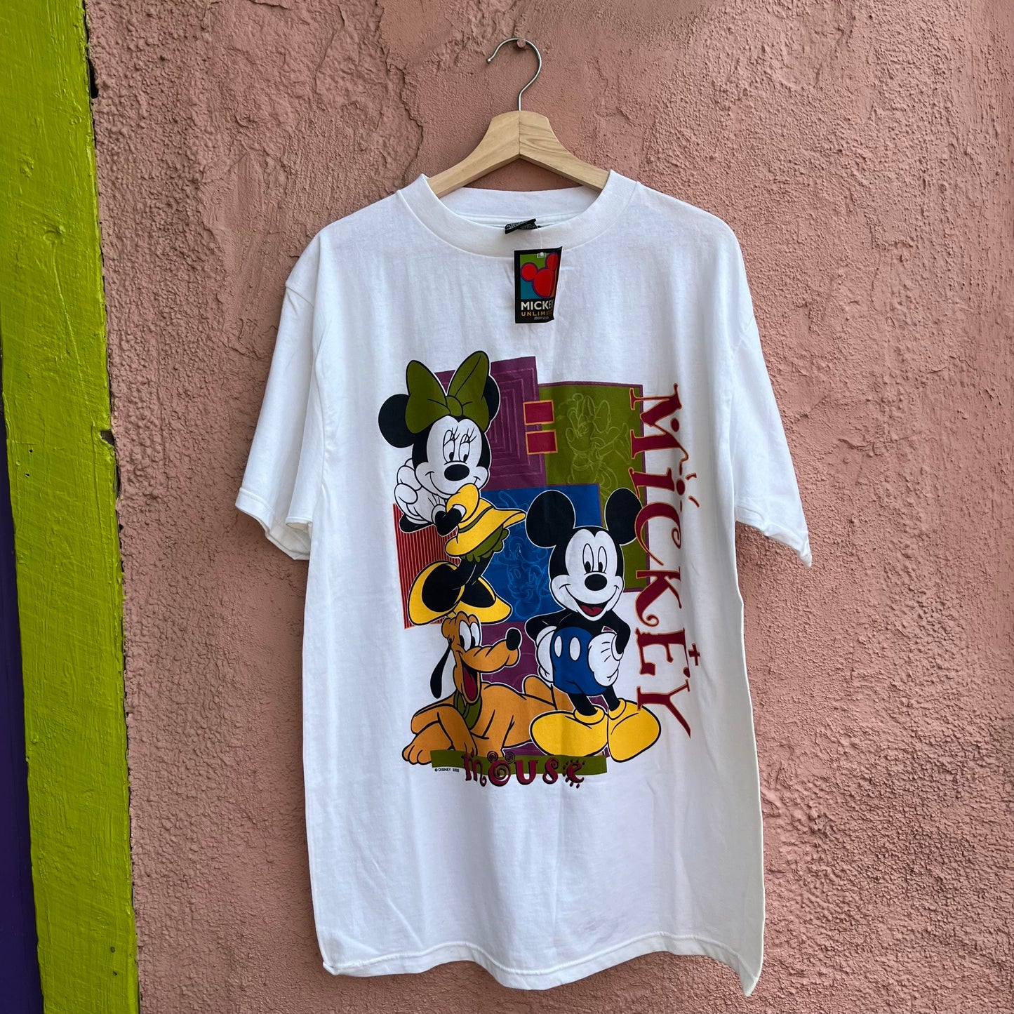 deadstock mickey mouse t shirt single stitch.