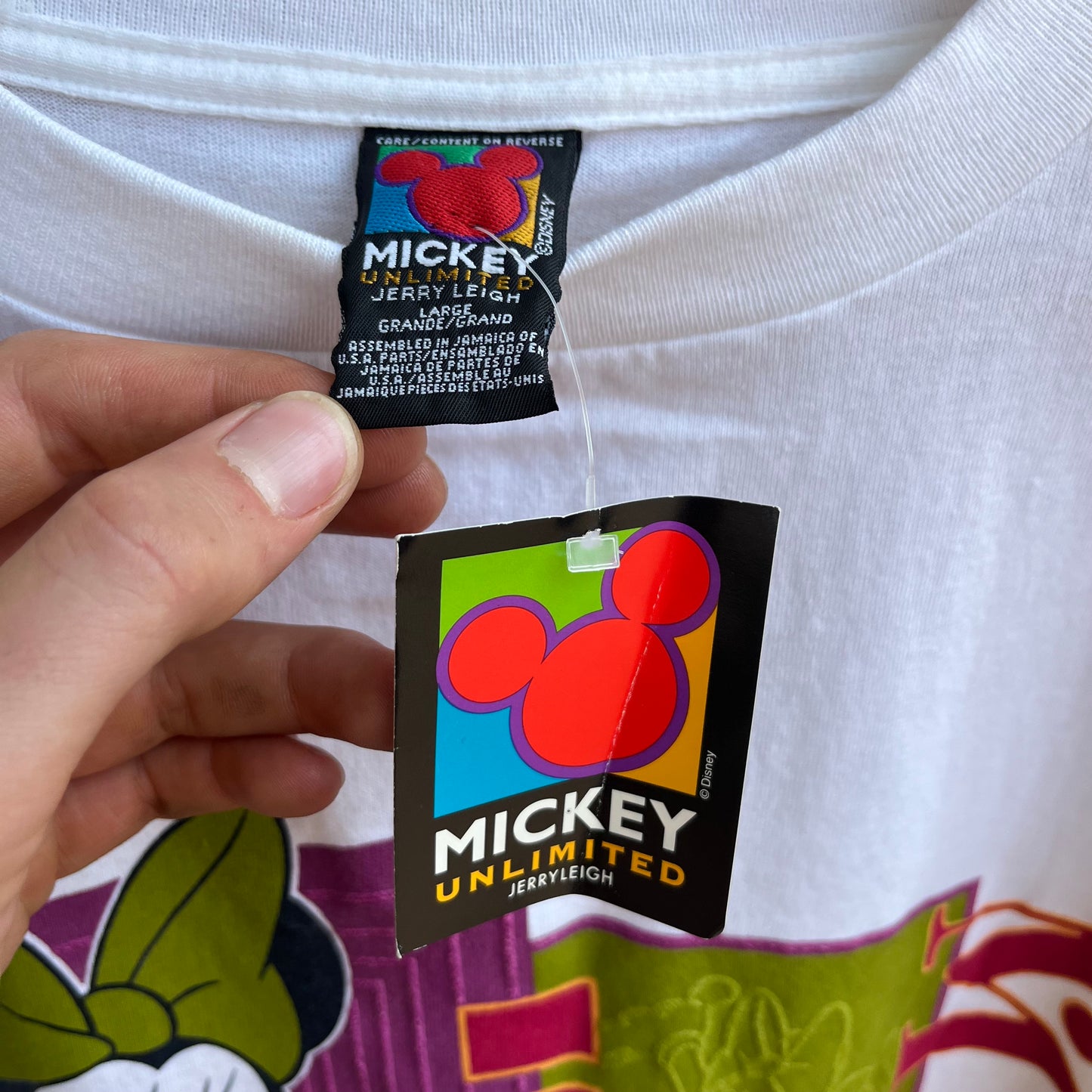 deadstock mickey mouse t shirt single stitch.