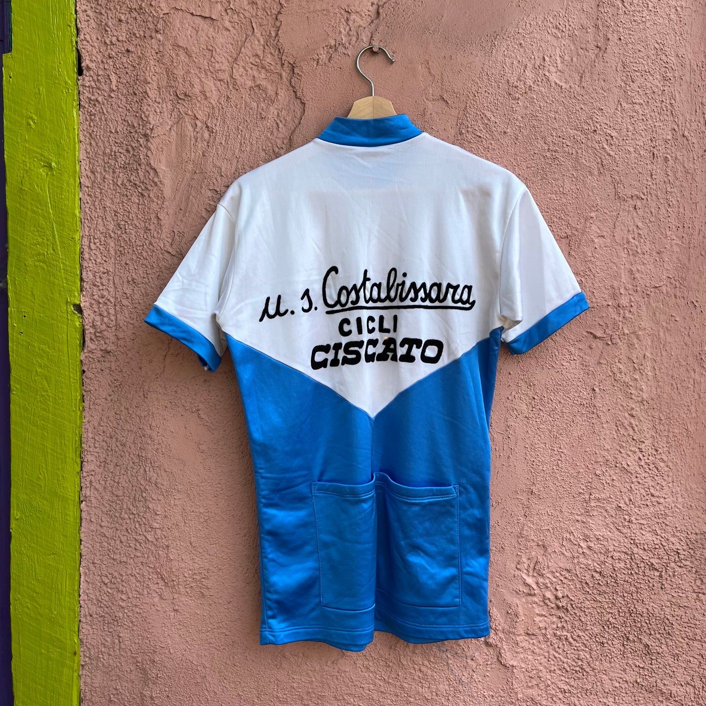 chain stitch italian cycling shirt.