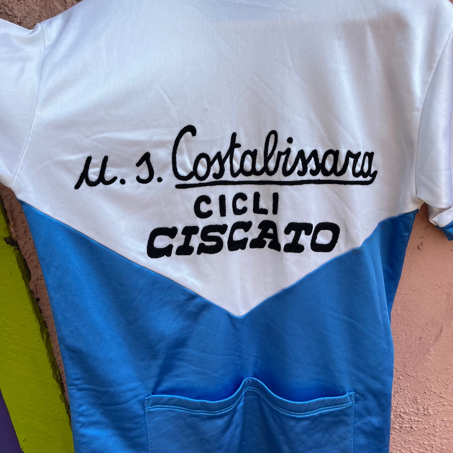 chain stitch italian cycling shirt.
