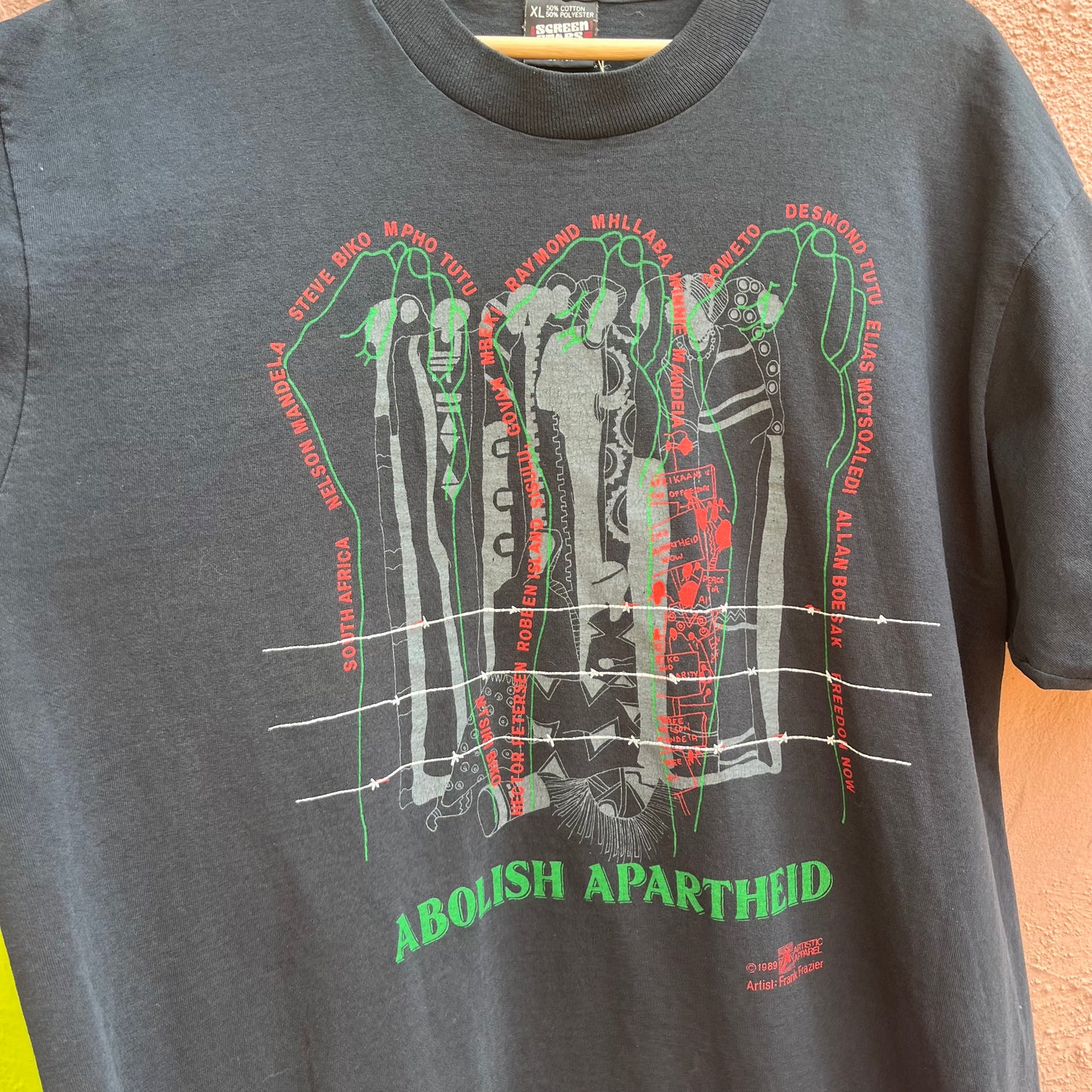1989 abolish apartheid t shirt