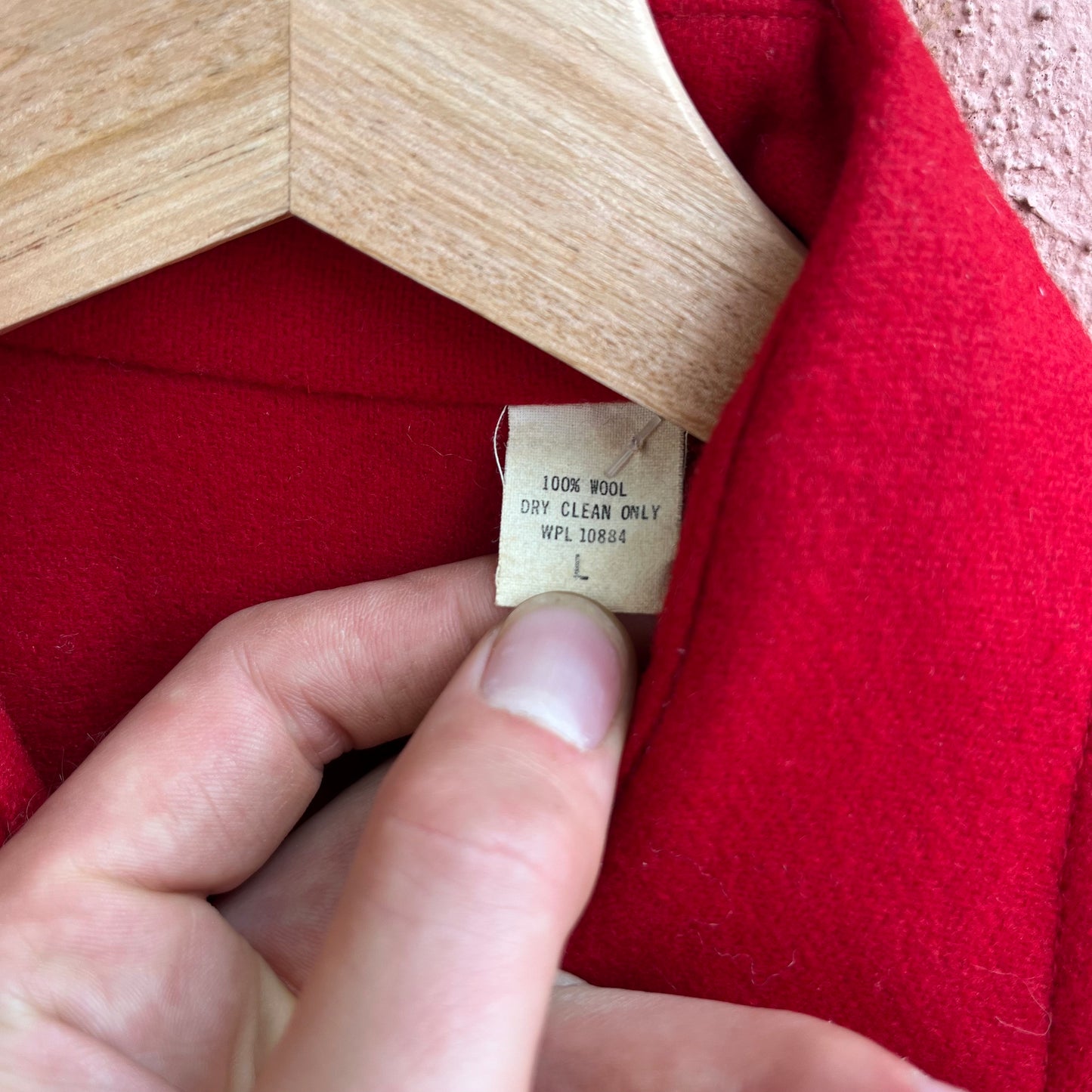 thick wool made in usa red shacket