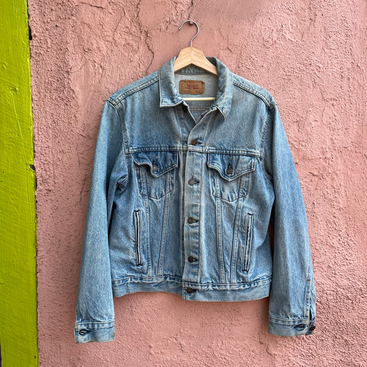 made in usa levis trucker (light wash)