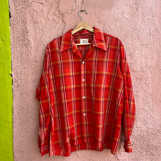 thin plaid oldie button up