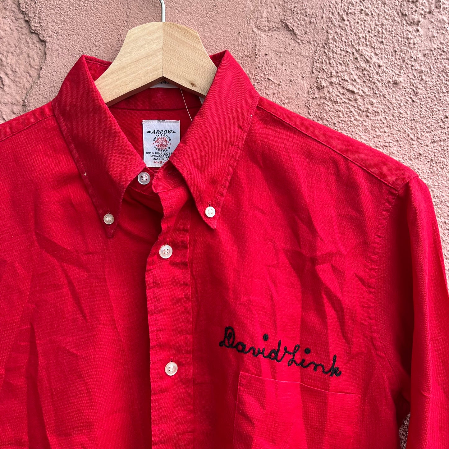 chain stitched "ths wranglers" button up