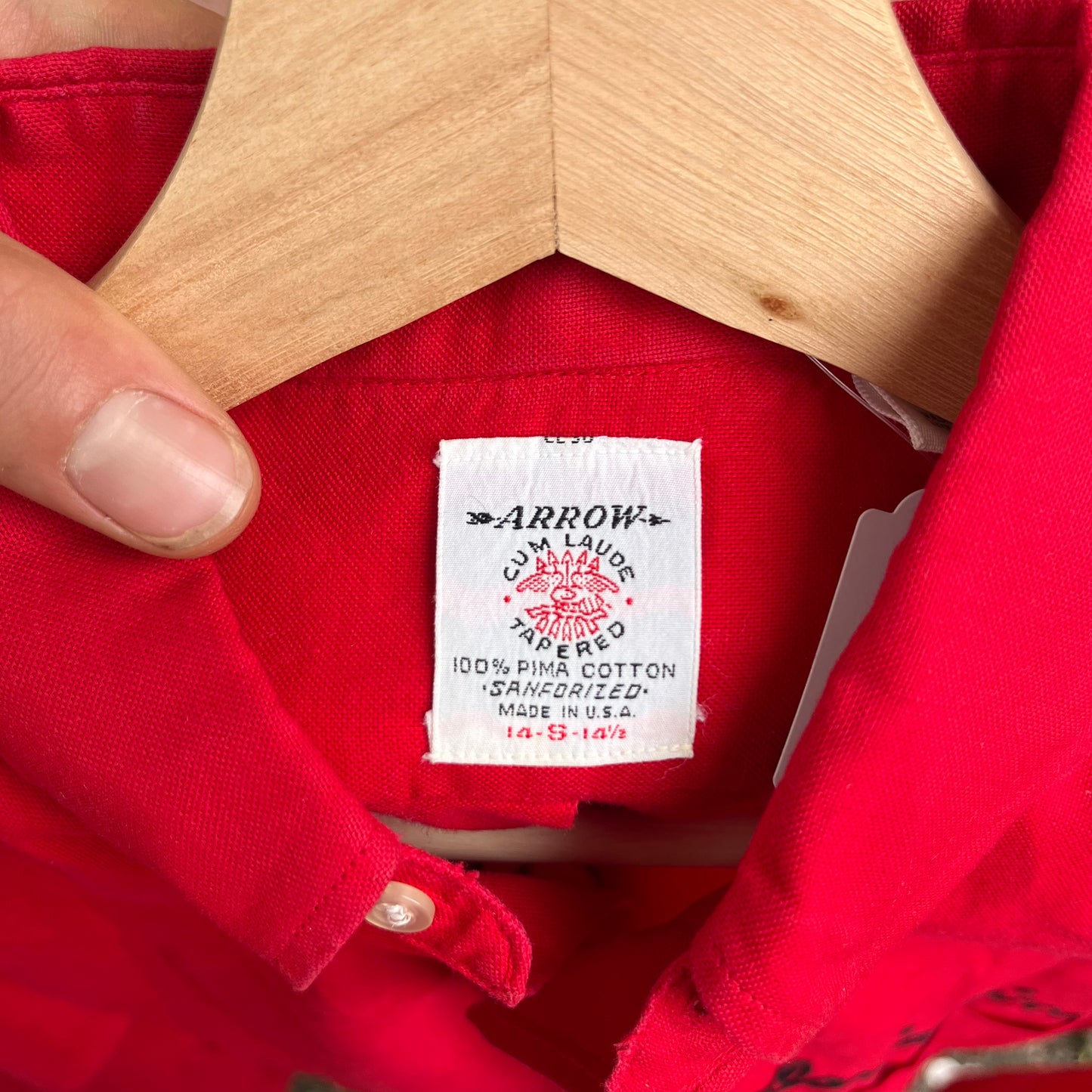 chain stitched "ths wranglers" button up