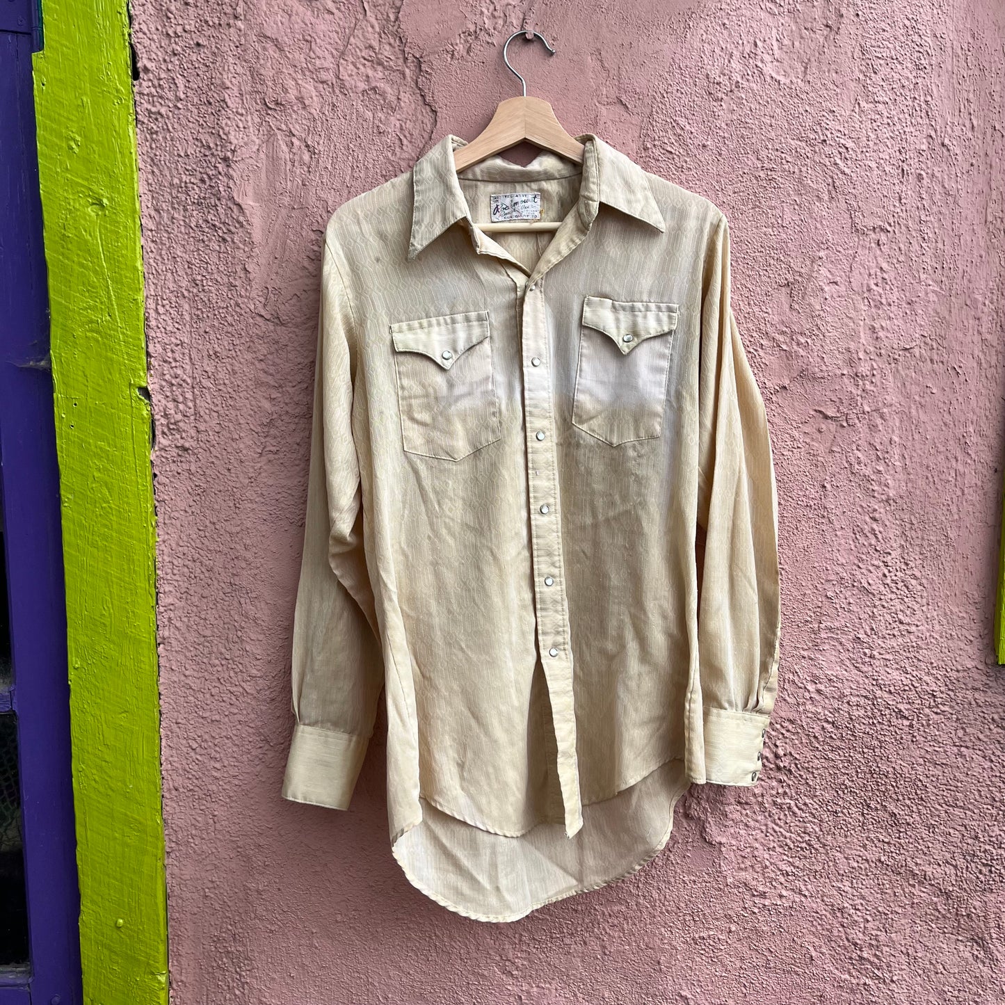 weathered pearl snap long sleeve