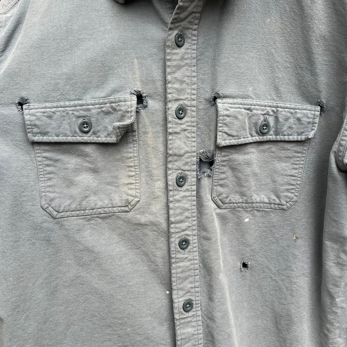 weathered ll bean moleskin work shirt