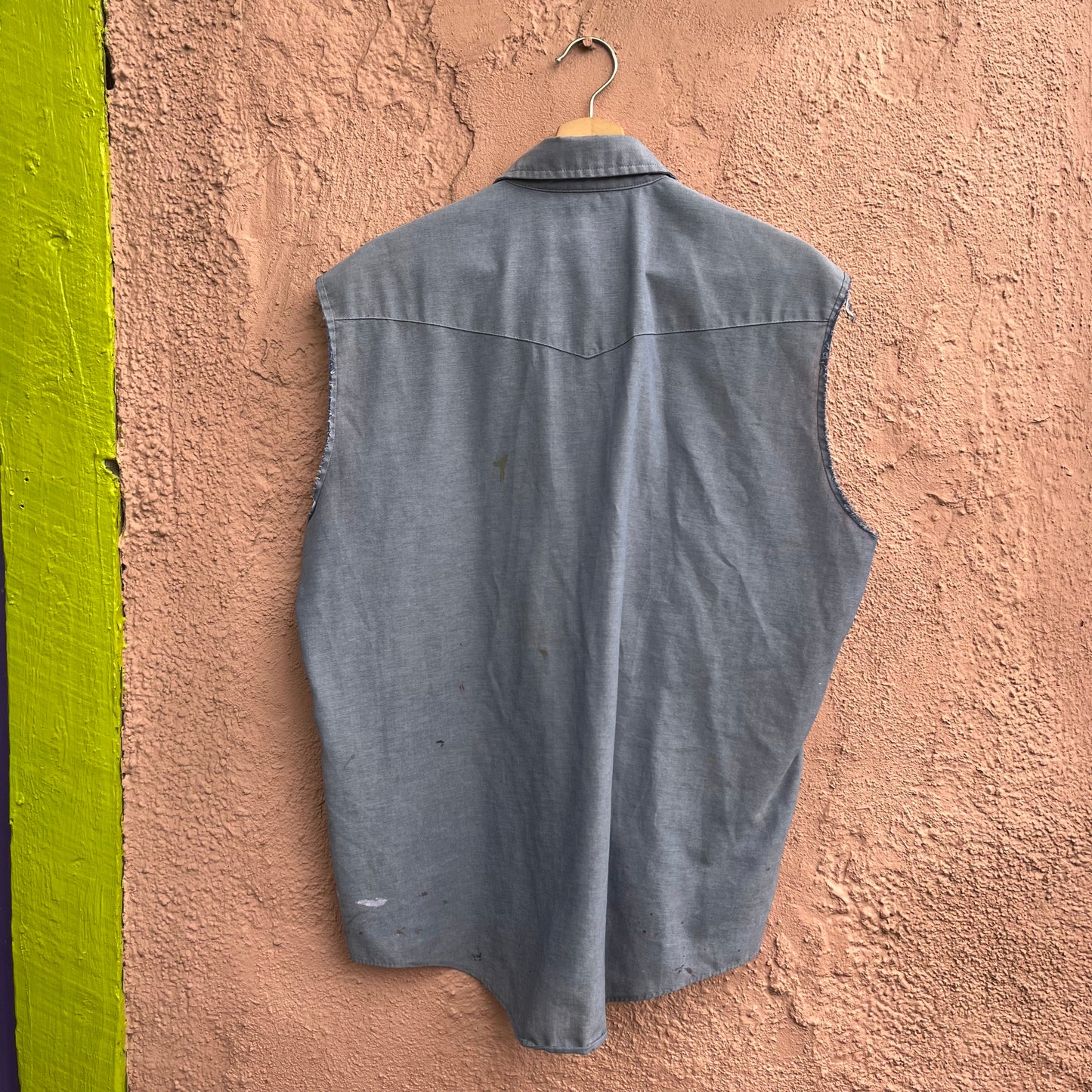 cut off red kap work shirt